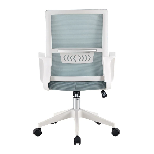 BF2965 Office Armchair White/Mesh Grey-Blue