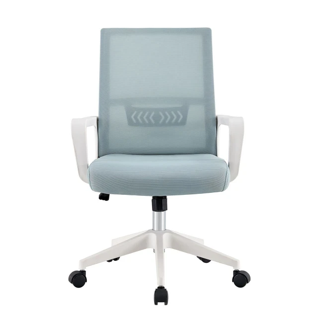 BF2965 Office Armchair White/Mesh Grey-Blue
