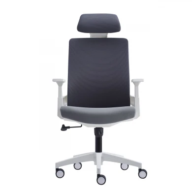 BF8900 Manager Armchair White/Mesh-Fabric Grey
