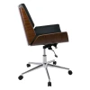 BF9860 Office Chair Walnut/Pu Black