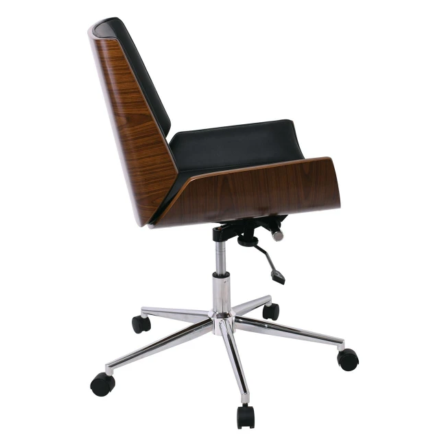 BF9860 Office Chair Walnut/Pu Black