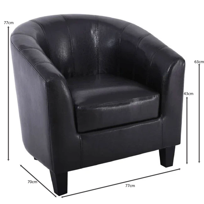 BOGA Armchair Dark Brown Pu