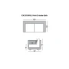 Καναπές CHESTERFIELD διθέσιος με ύφασμα σε χρώμα camel 150x82x77εκ.