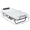 COLMAN Folding Bed 76x195x43cm/Mattress 12cm