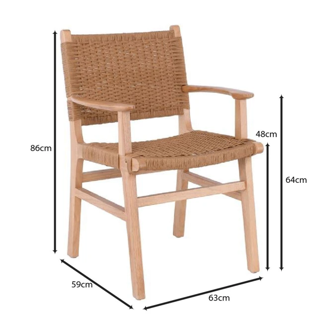 COMO Armchair Natural, Paper Rope