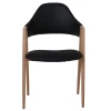 DELTA Natural Metal Armchair, Black Pu
