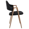 DELTA Natural Metal Armchair, Black Pu
