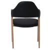 DELTA Natural Metal Armchair, Black Pu