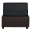 DENISE Storage Ottoman Pu Dark Brown 88x43x45cm