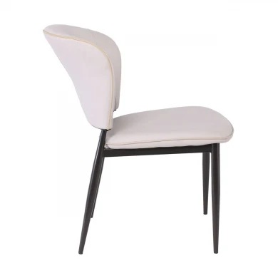 DIMA Chair Metal Black Paint/Pu Grey-Beige