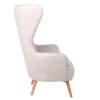 Πολυθρόνα Dovela με ύφασμα Linen σε χρώμα εκρού 77x82x120εκ.
