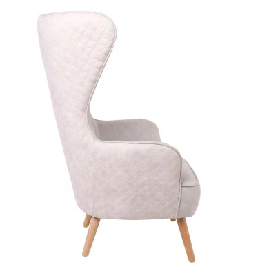 Πολυθρόνα Dovela με ύφασμα Linen σε χρώμα εκρού 77x82x120εκ.