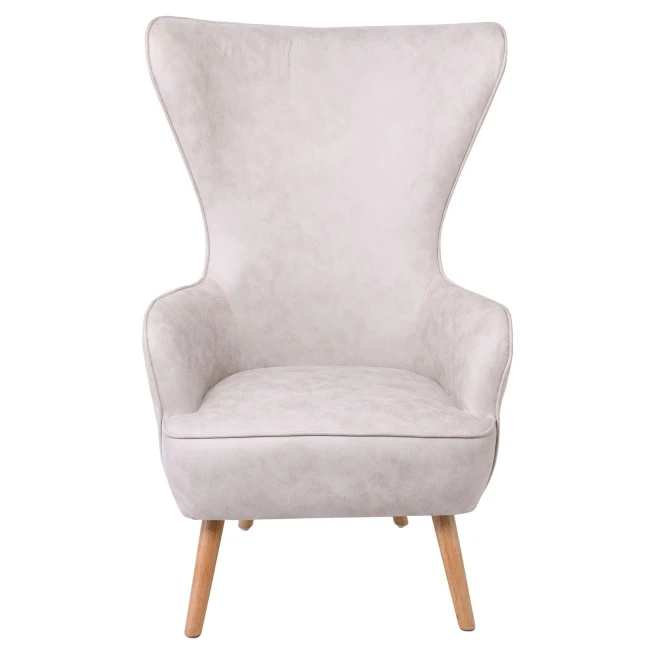 Πολυθρόνα Dovela με ύφασμα Linen σε χρώμα εκρού 77x82x120εκ.