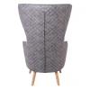 Πολυθρόνα DOVELA με ύφασμα Linen σε χρώμα γκρι 77x82x120εκ.