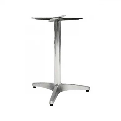 Palma table base with three beams by aluminum in silver color 51x51x69cm.