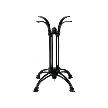 Table base with four beams by cast iron in black color 56x56x71cm.