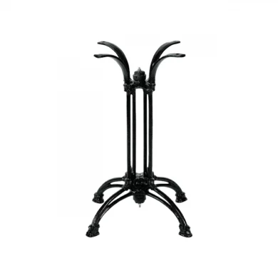 Table base with four beams by cast iron in black color 56x56x71cm.