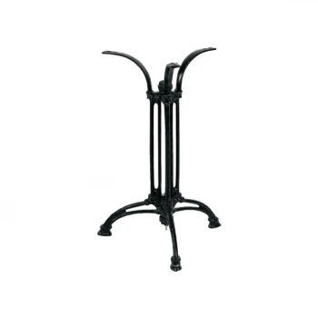 Table base with three beams by cast iron in black color 49x49x71cm.