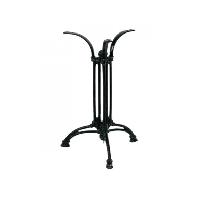 Table base with three beams by cast iron in black color 49x49x71cm.