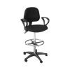 BF501 Reception-Cashier Bar Stool, Black (w/arms)