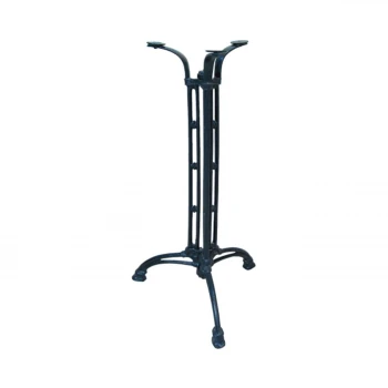 Table base with three beams by cast iron in black color 49x49x110cm.