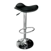 SADDLE Bar Stool Black Pvc/Chromed Base