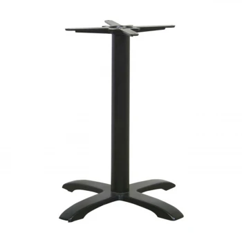 Kino table base with four beams by cast iron in black color 61x61x72cm.
