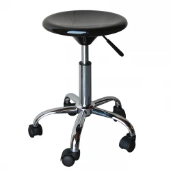 Glory side stool by chrome and Abs in black color 32x45/57cm.