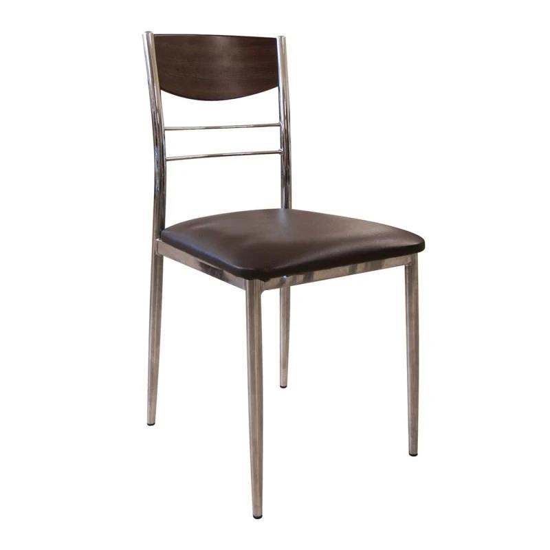 DINO Chair Dark Walnut/Pvc Dark Brown