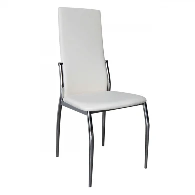 FRESH Chair K/D Chromed Frame/Dark Cream Pvc