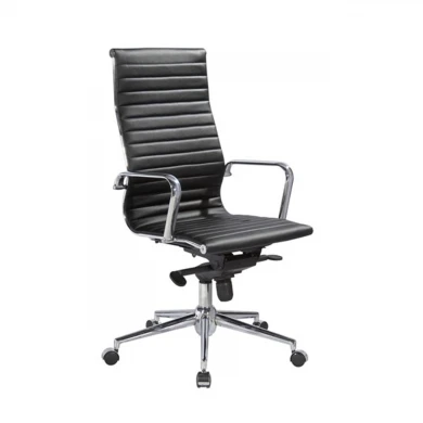 Manager armchair with Pu in black color 57x62x110/118cm.