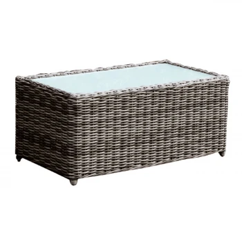ARIZONA Coffee Table 100x50 Grey/Brown Wicker