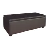 DENISE Storage Ottoman Pu Dark Brown 113x43x45cm