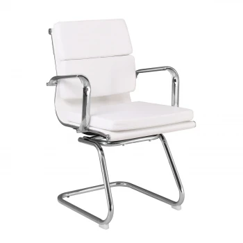 BF4800V Office Visitor Armchair White Pu