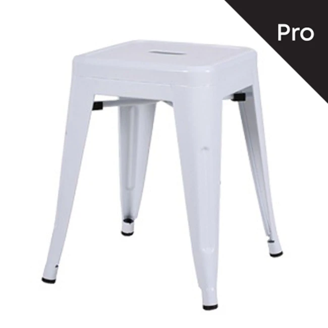 RELIX Low Stool Steel White