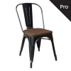 RELIX Wood Dark Oak Chair Steel Black