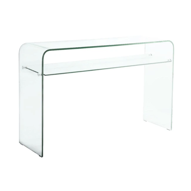 GLASSER Clear Console with Shelf 110x35x75cm