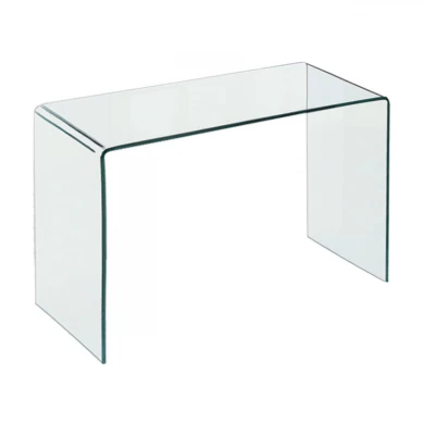 Γραφείο / τραπέζι GLASSER CLEAR ενισχυμένο γυαλί διαφανές 120x60x75εκ.