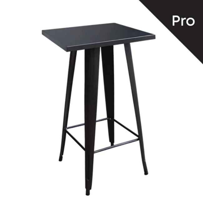 RELIX Bar Table 60x60 Steel Black