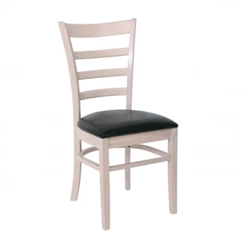 NATURALE Chair White Wash/Pu Black