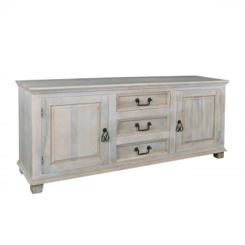 Μπουφές Maison Sardar ξύλινος χρώμα antique λευκό 175x45x76εκ.