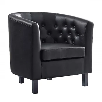 Armchair Boga with lining from artificial leather PU in black color 71x63x71cm