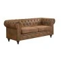 Kαναπές Chesterfield York τριθέσιος υφασμάτινος χρώμα καφέ camel 190x82x77εκ.