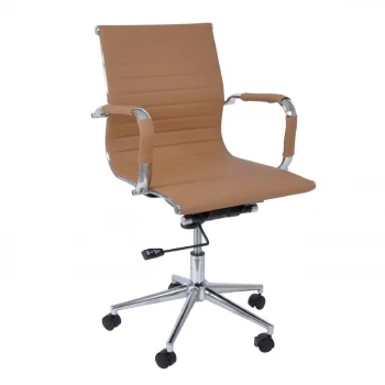 BF3301 Low Back Armchair Beige Pu