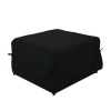 LOGAN Stool-Bed Black Fabric 72x72x42cm