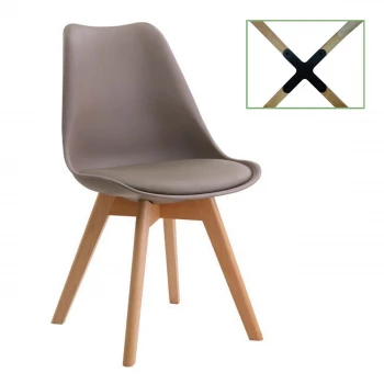 MARTIN Chair PP Sand Beige (Metal cross) / assembled cushion