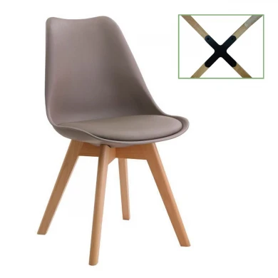 MARTIN Chair PP Sand Beige (Metal cross) / assembled cushion