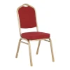 HILTON Banquet chair, Light Gold Metal Frame/Red Fabric