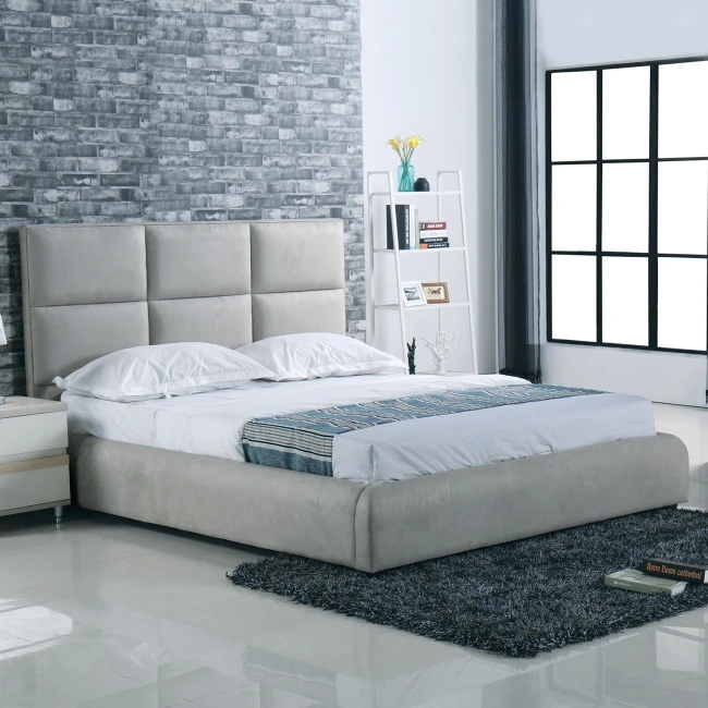 Κρεβάτι MAXIM από ύφασμα σε χρώμα γκρι - stone 160x200εκ.
