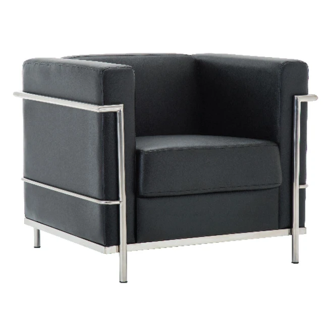 GENOVA Armchair Inox/Black Pu
